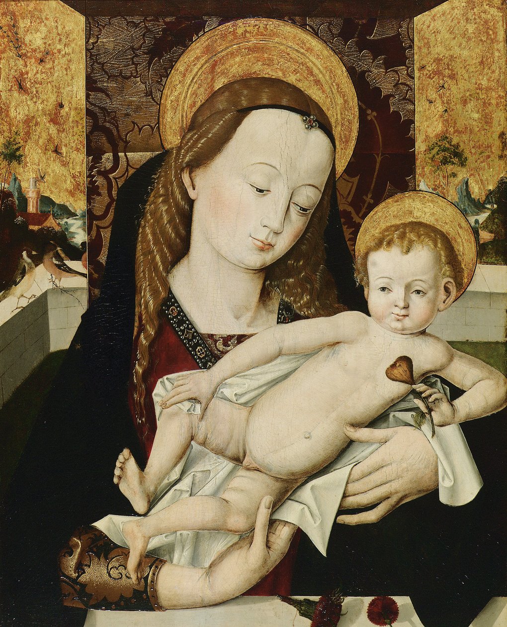 Madonna és gyermeke alkotó: Meister der Habsburger