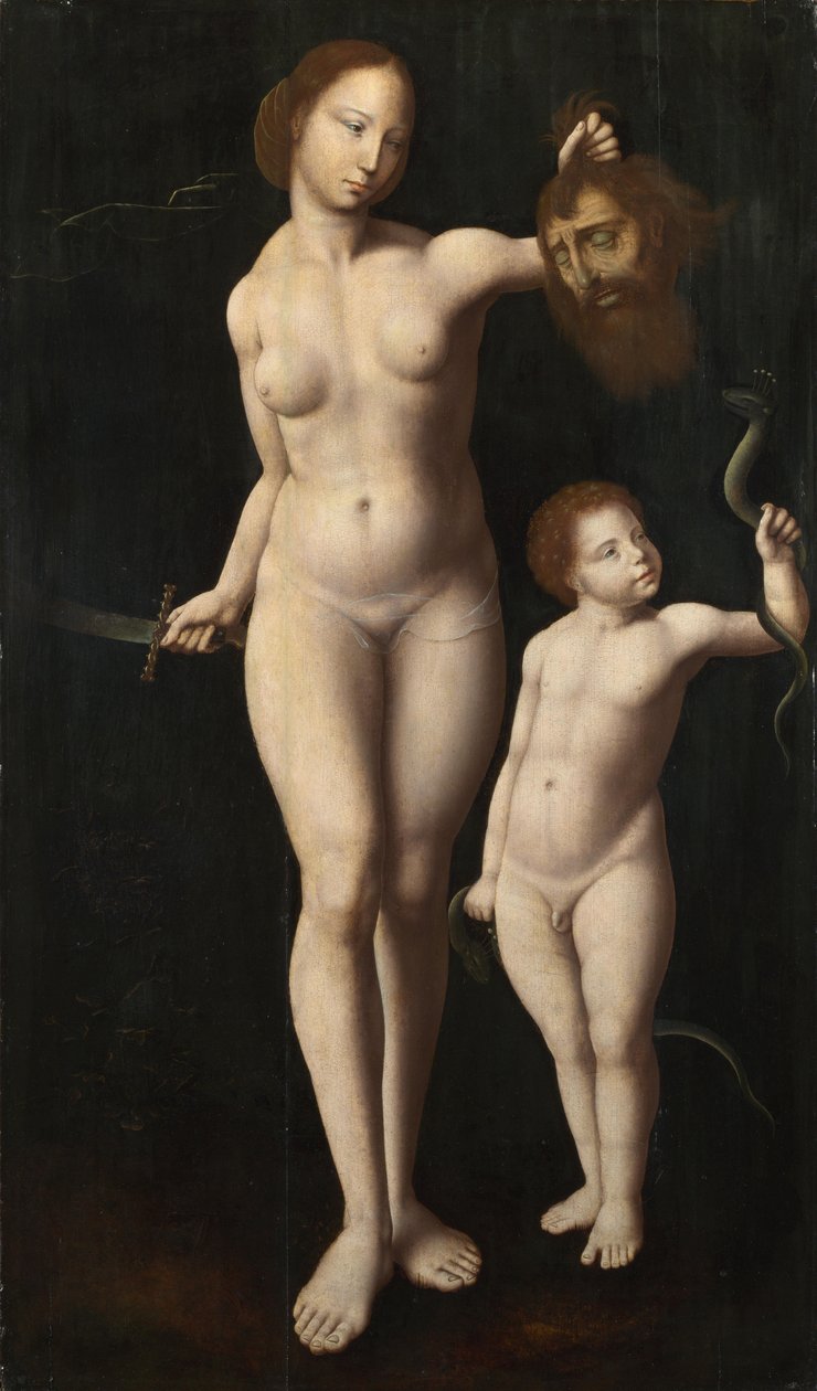 Judit és a csecsemő Herkules c. 1525 alkotó: Meister der Mansi Magdalena