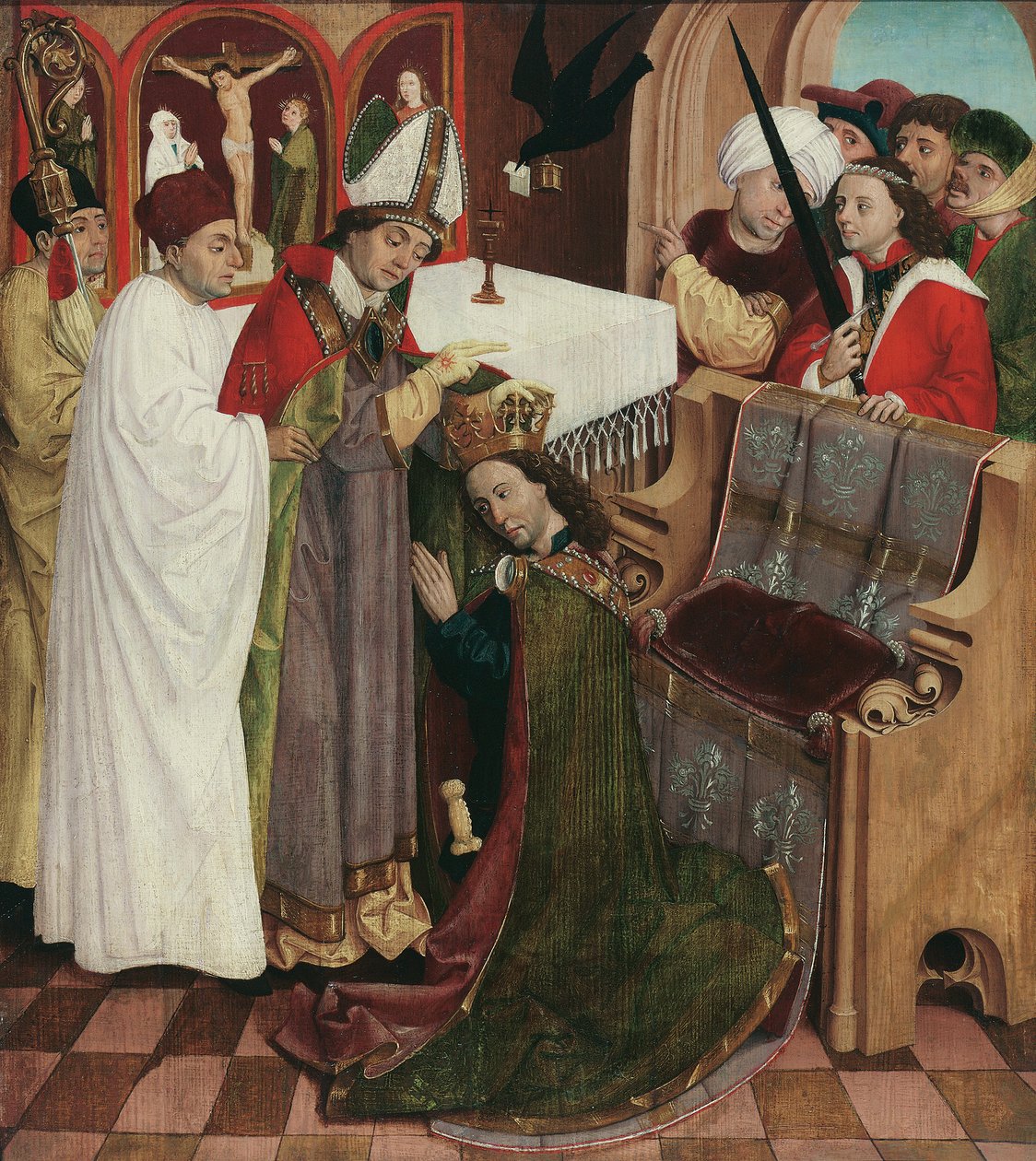 Szent koronázása Oswald alkotó: Meister der Oswaldlegende