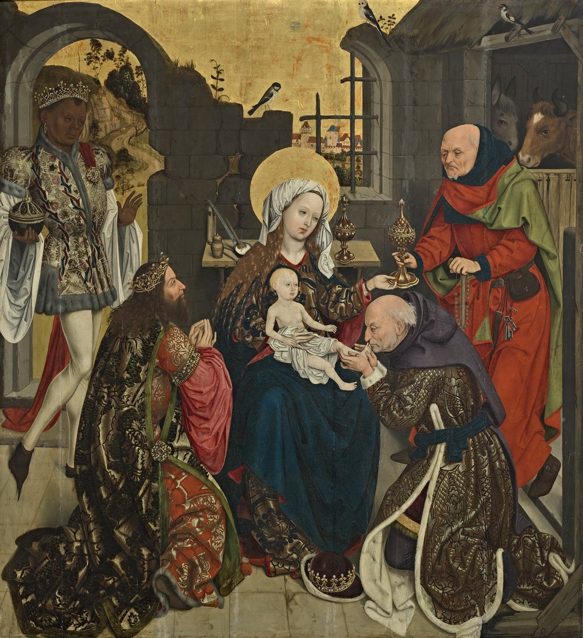 A mágusok imádása alkotó: Meister des Schottenaltars