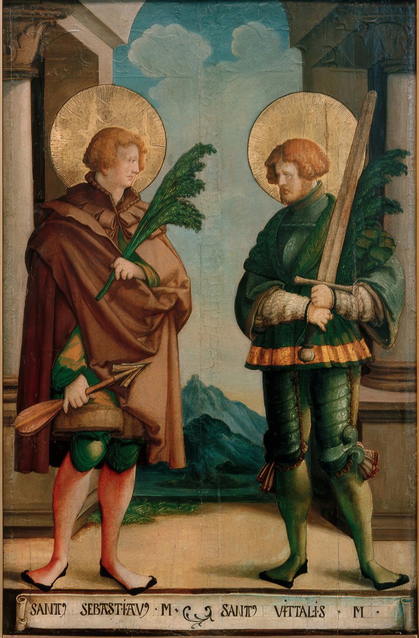 Szent Sebastian és Vitalis alkotó: Meister von Messkirch