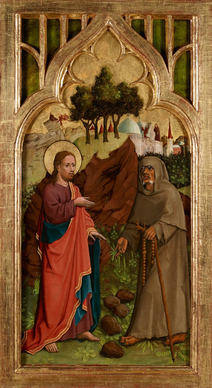 Krisztus megkísértése alkotó: Meister von Schloss Lichtenstein