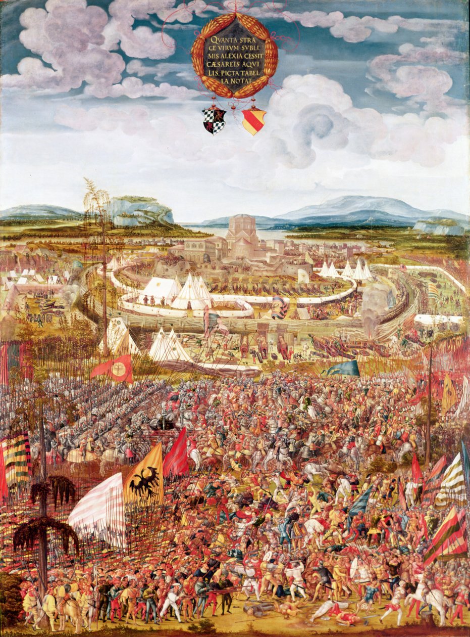 Julius Caesar által ostromlott Alézia (Kr. e. 101-44) alkotó: Melchior Feselen