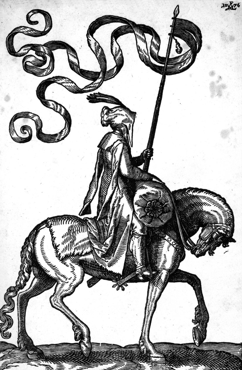 Egy ember lóháton, 1576 alkotó: Melchior Lorck