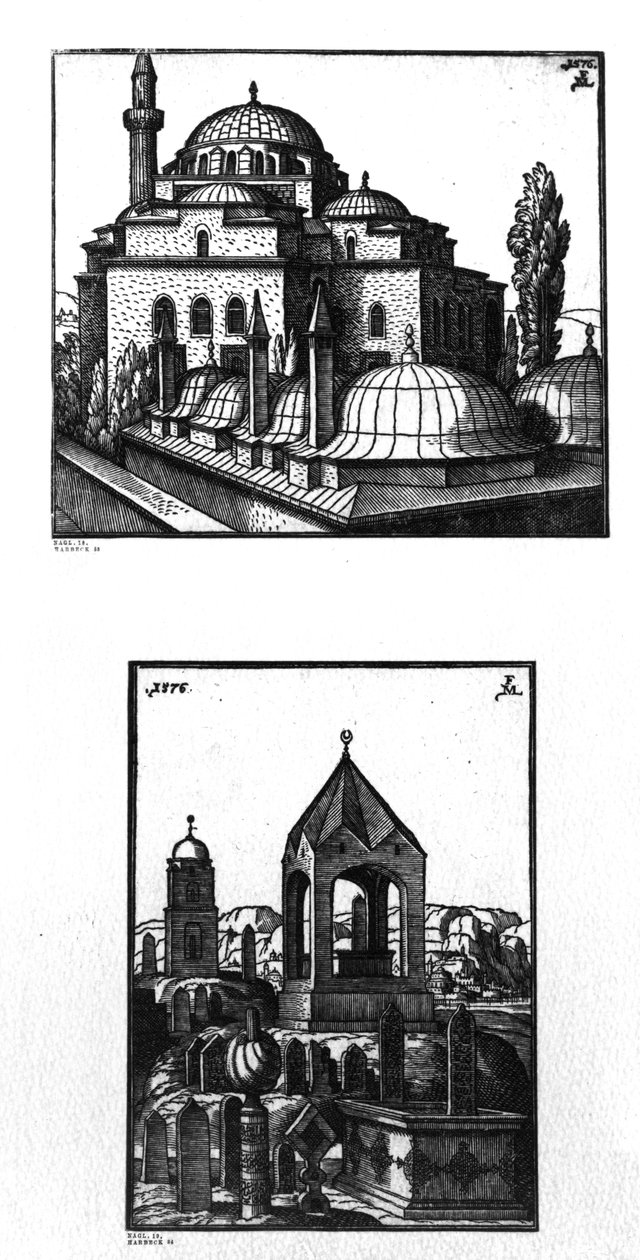 Az Atik Ali pasa mecset és egy temető Konstantinápolyban, 1576 alkotó: Melchior Lorck