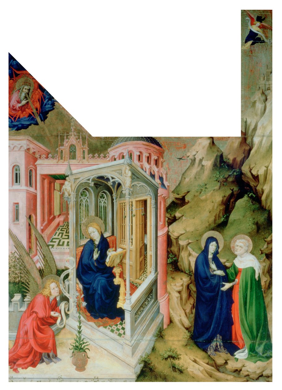 Angyali üdvözlet és látogatás, 1394-1399 alkotó: Melchior Broederlam