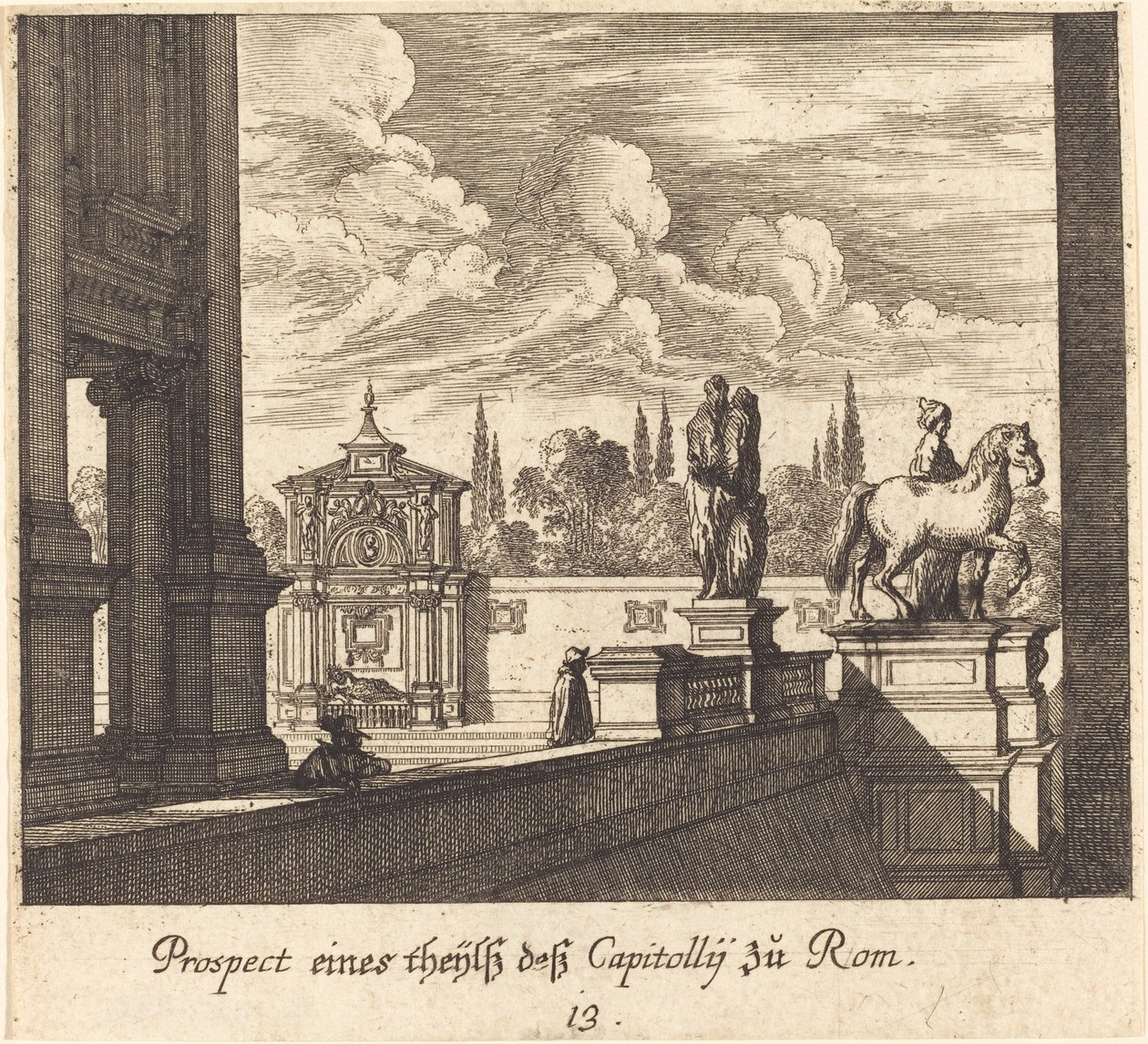 Capitolium, Róma alkotó: Melchior Küsel after Johann Wilhelm Baur