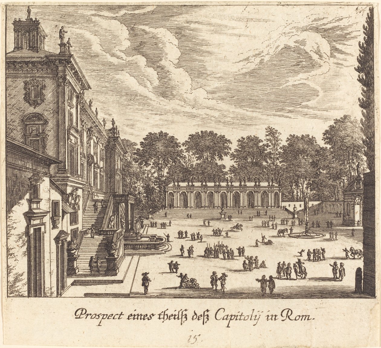 Capitolium, Róma alkotó: Melchior Küsel after Johann Wilhelm Baur