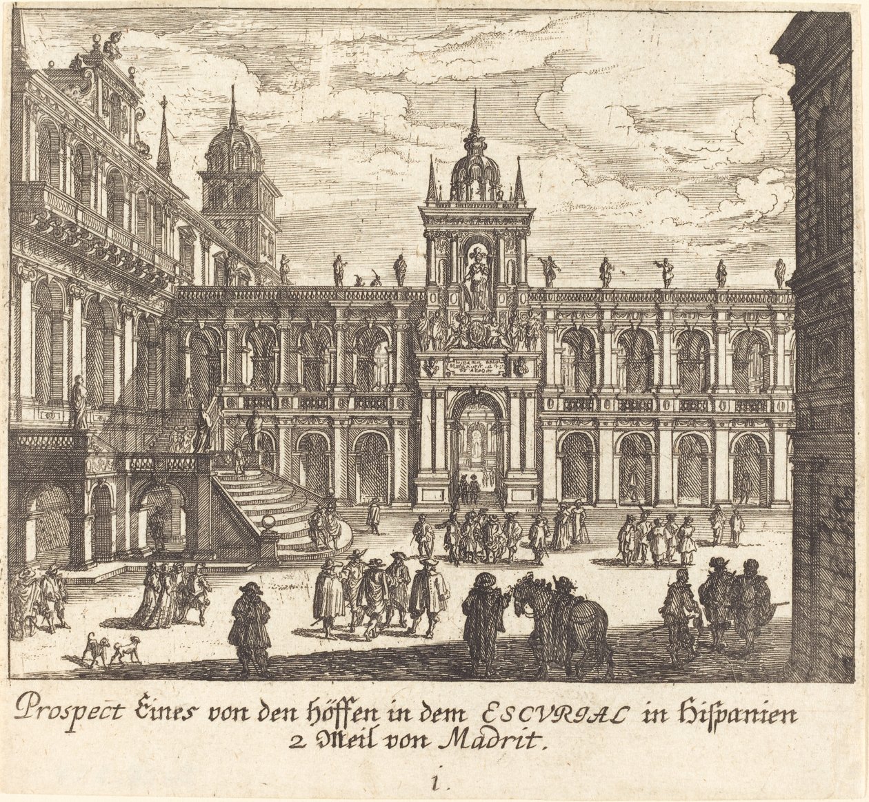 Escorial, Spanyolország alkotó: Melchior Küsel after Johann Wilhelm Baur