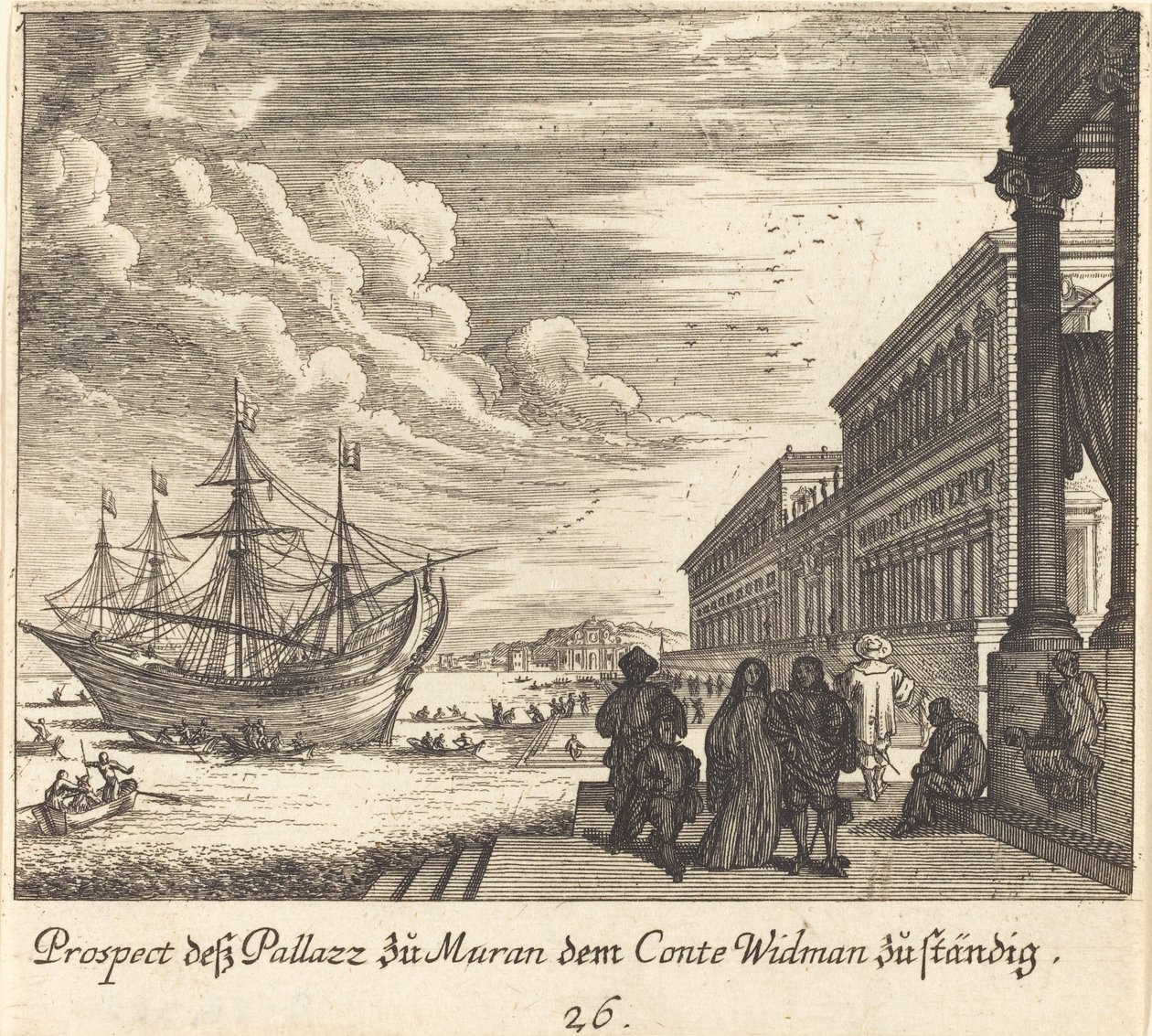 Widman gróf palotája alkotó: Melchior Küsel after Johann Wilhelm Baur