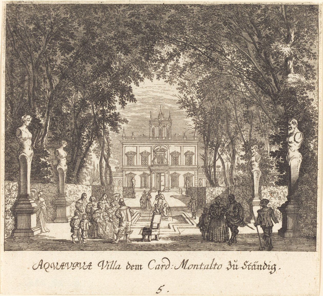 Villa Aquaviva alkotó: Melchior Küsel after Johann Wilhelm Baur
