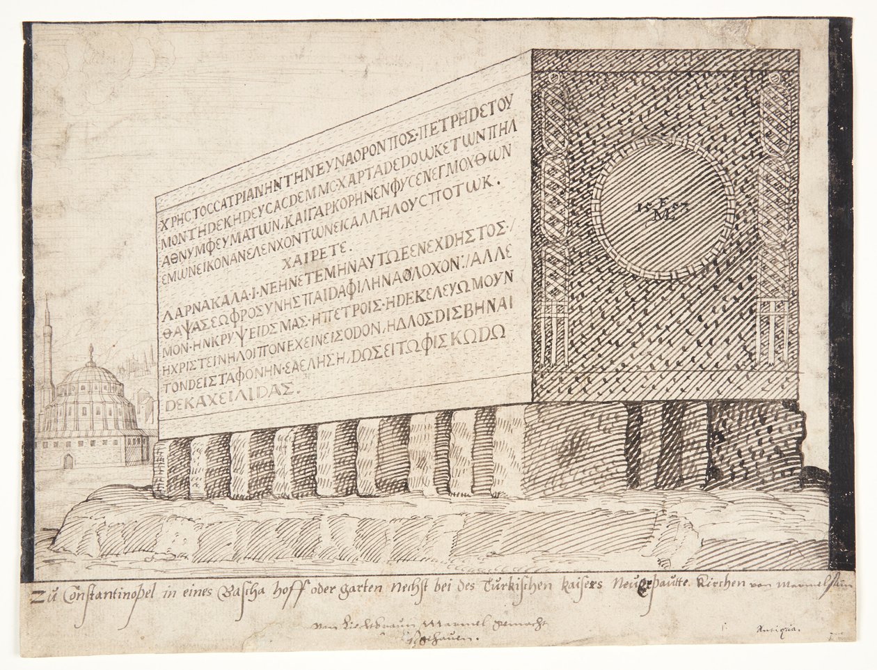 Egy szarkofág Konstantinápolyban alkotó: Melchior Lorck
