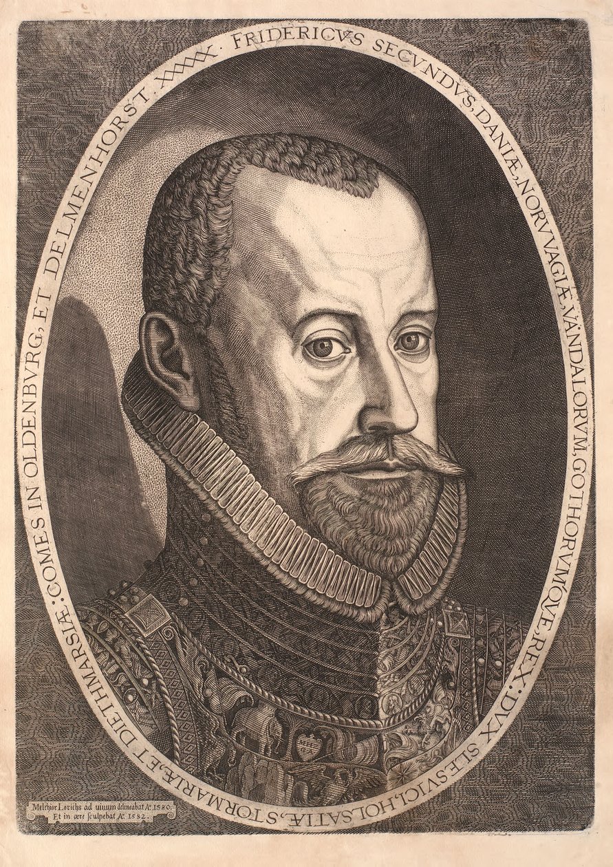 Frigyes király portréja II alkotó: Melchior Lorck