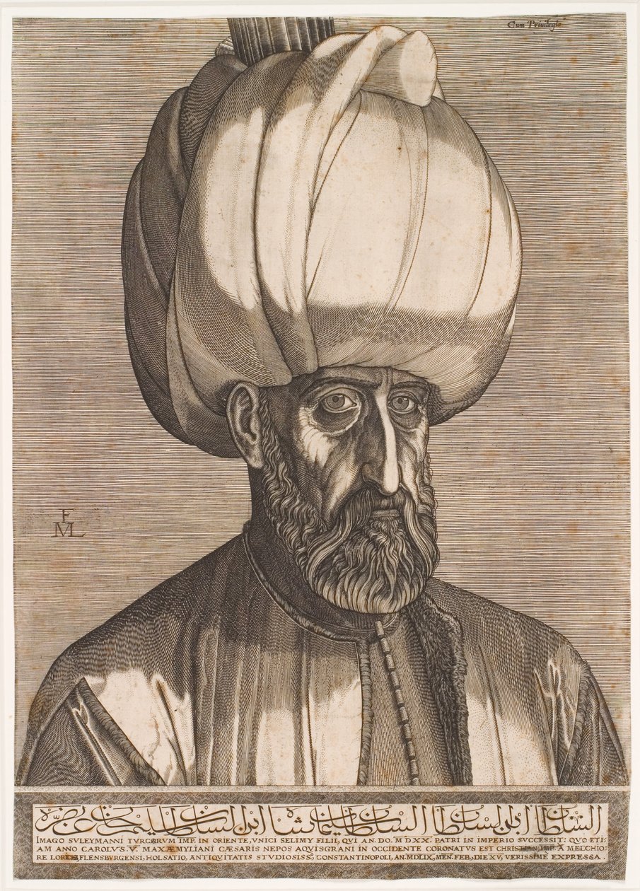 Csodálatos Szulejmán szultán portréja alkotó: Melchior Lorck