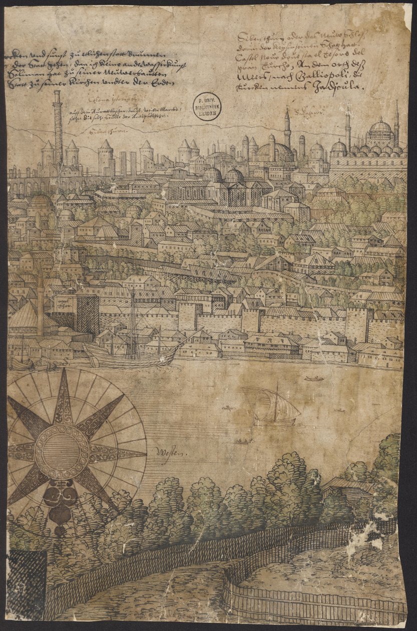 Konstantinápoly kilátása, 12. lap, Melchior Lorck, 1559 alkotó: Melchior Lorck