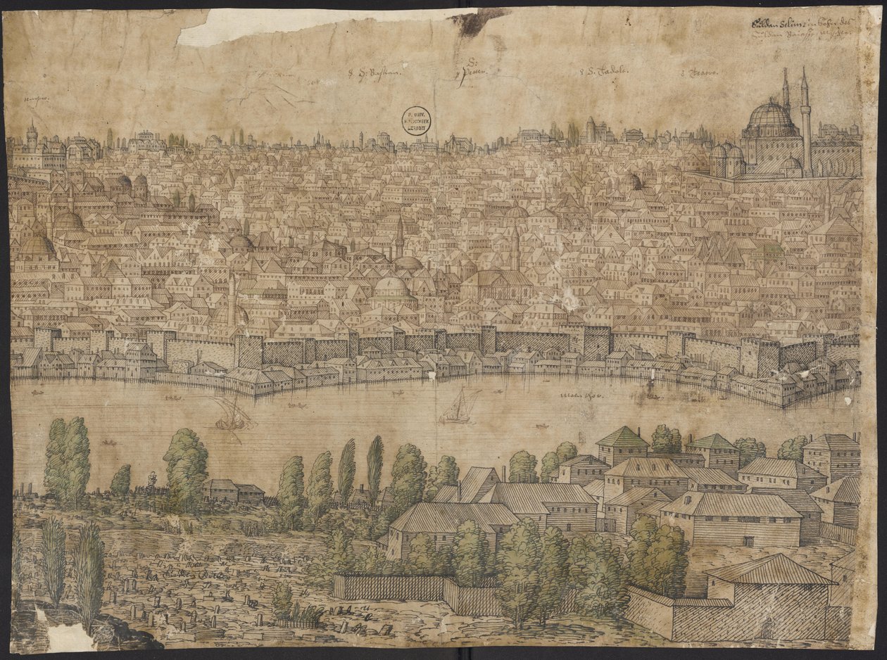 Konstantinápoly kilátása, 14. lap, Melchior Lorck, 1559 alkotó: Melchior Lorck