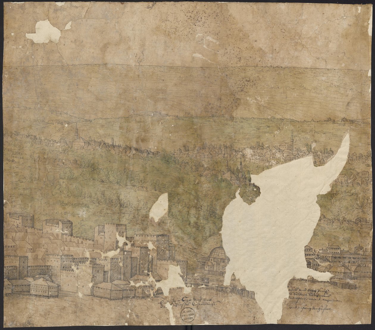 Konstantinápoly kilátása, 18. lap, Melchior Lorck, 1559 alkotó: Melchior Lorck