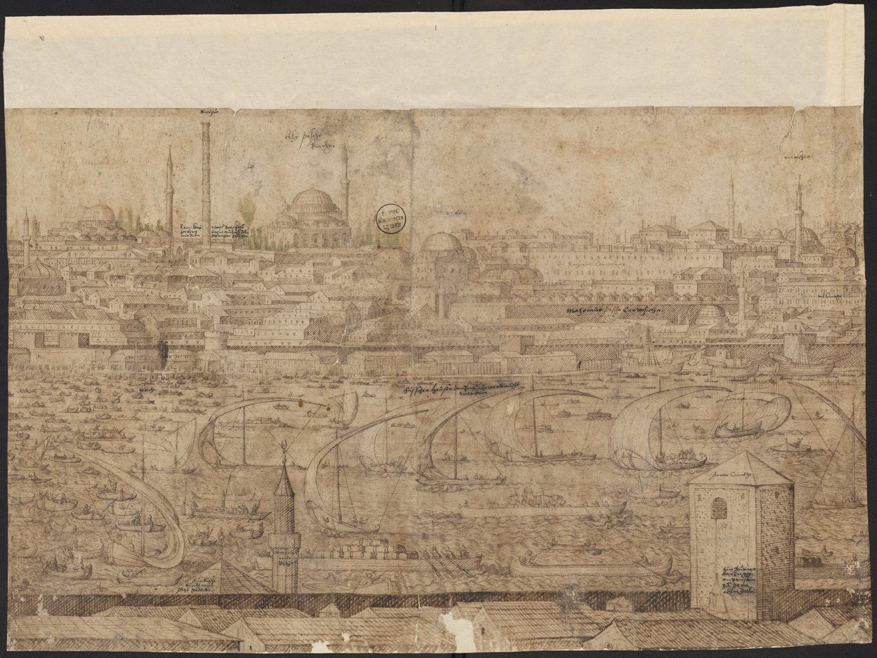 Konstantinápoly kilátása, 8. lap, Melchior Lorck, 1559 alkotó: Melchior Lorck