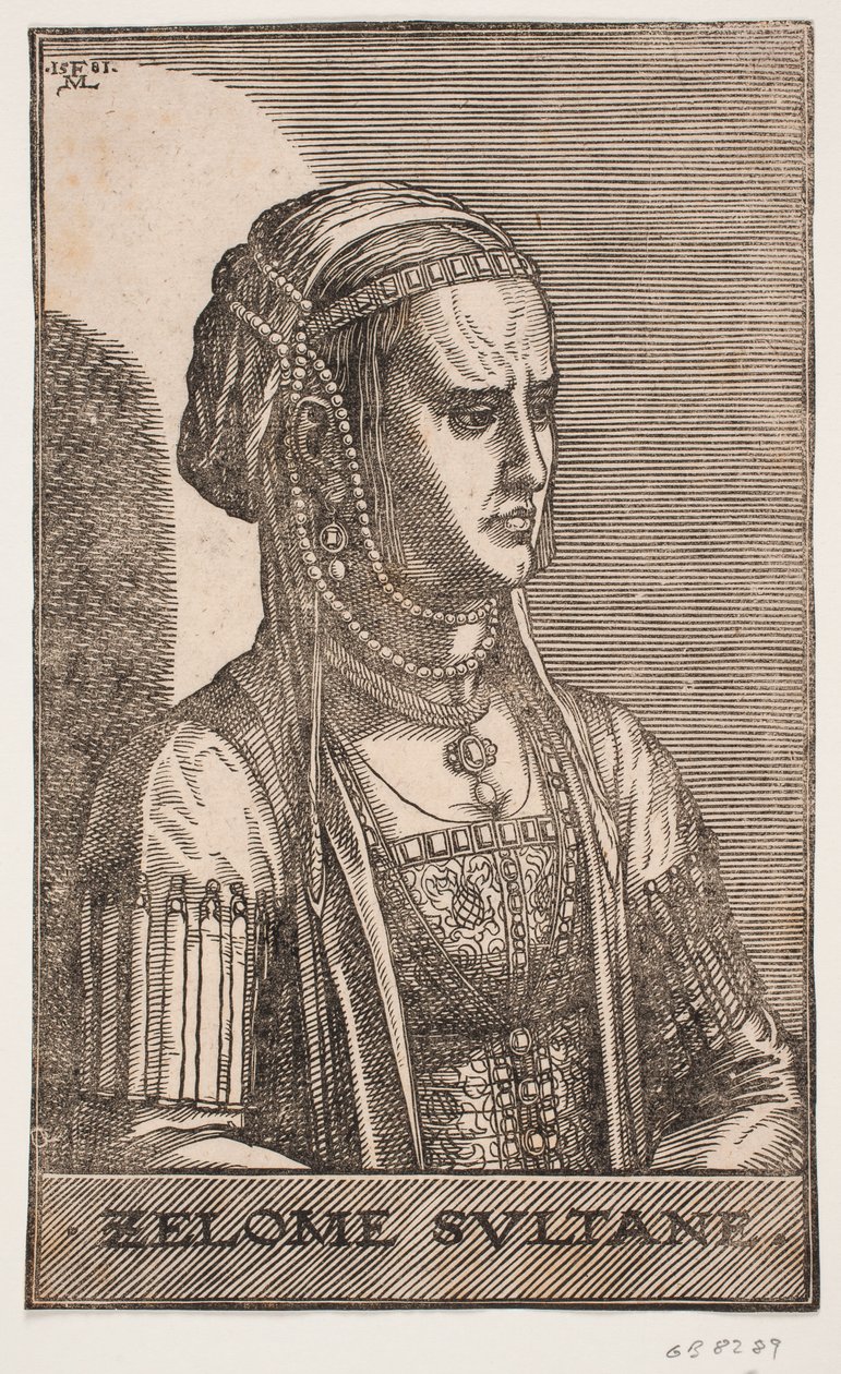 Sultaninde Portré, félprofil a r.-hez: SELOME SULTANE alkotó: Melchior Lorck
