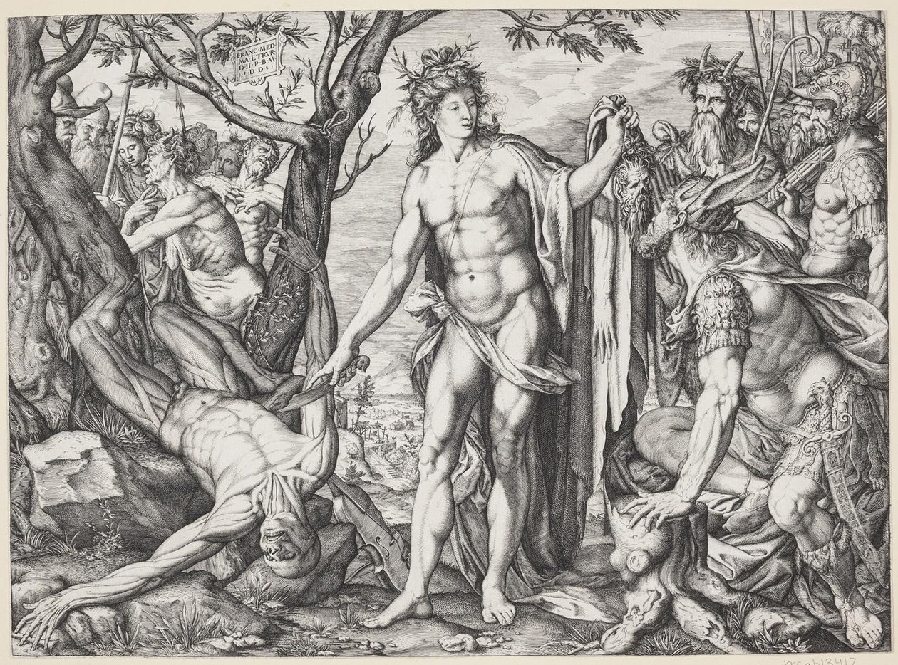 Apollo és Marsyas alkotó: Melchior Meier