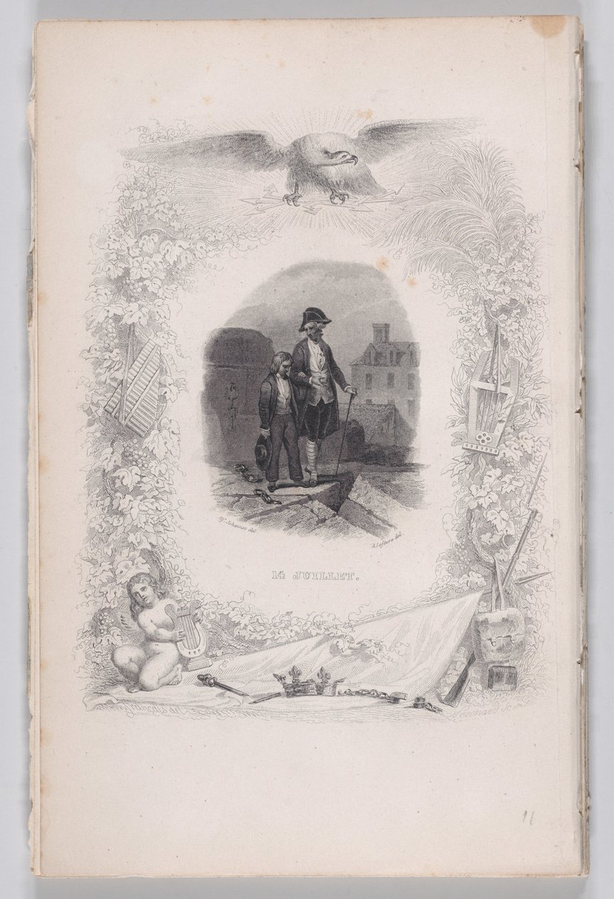 Július tizennegyedik a Béranger dalaiból, 1829. alkotó: Melchior Peronard