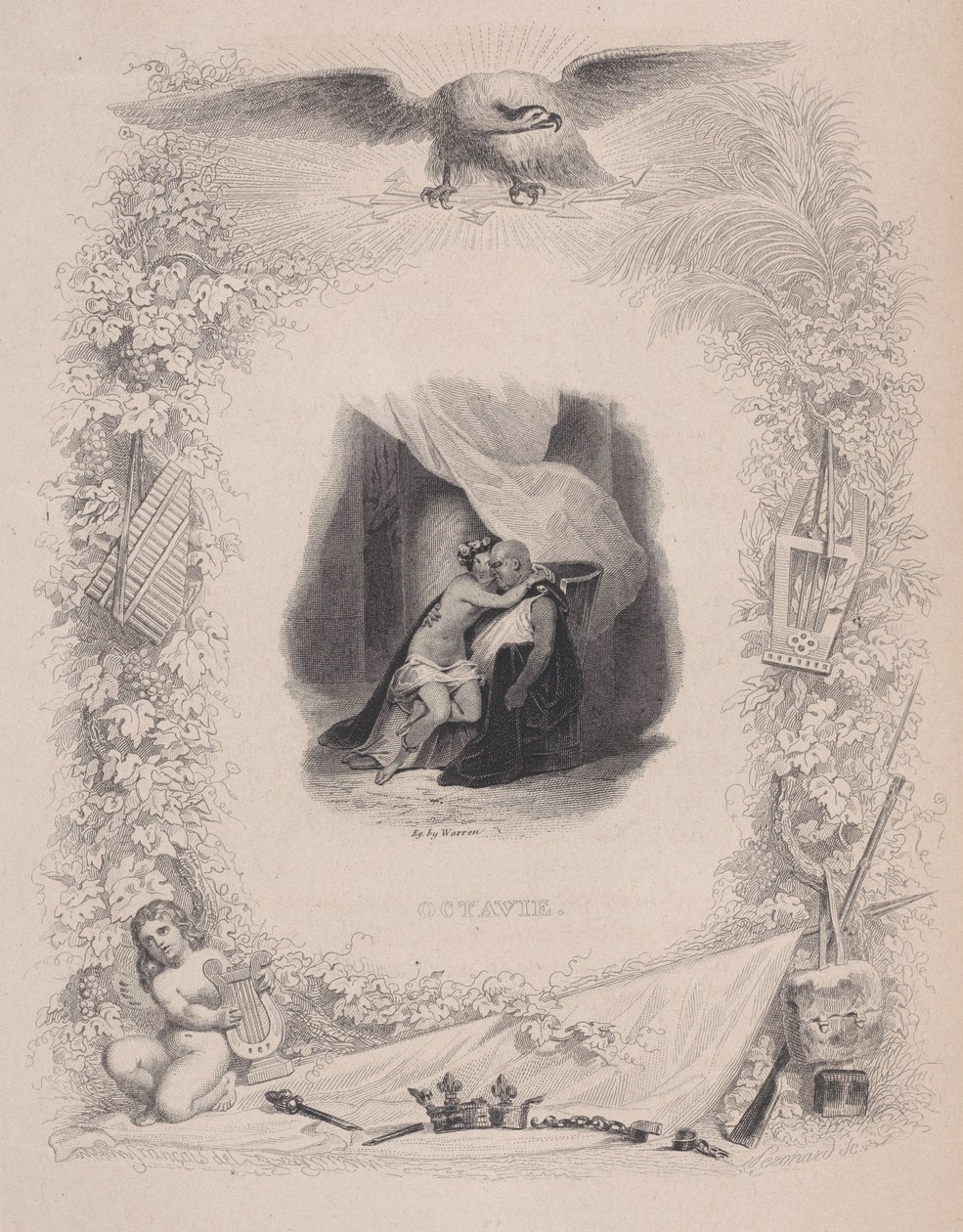 Octavie, A Béranger dalaiból, 1829. alkotó: Melchior Peronard