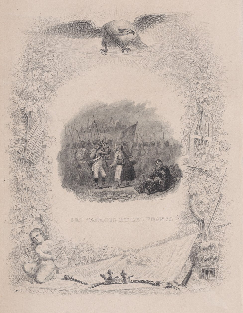 A gallok és a frankok, A Béranger dalaiból, 1829 alkotó: Melchior Peronard