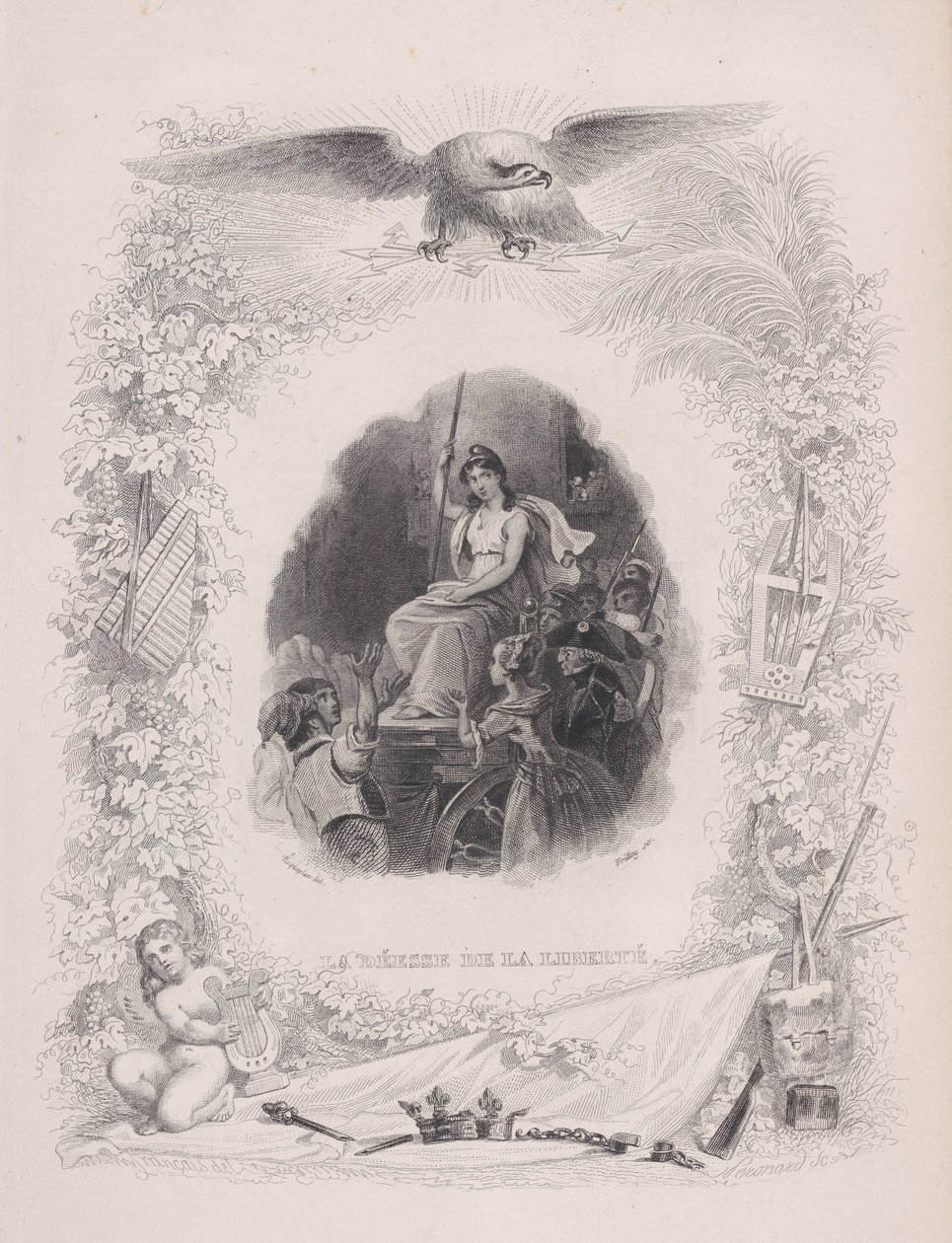 The Goddess Liberty, A Béranger dalaiból, 1829 alkotó: Melchior Peronard