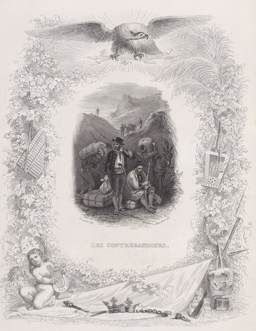 A csempészek, A Béranger dalaiból, 1829 alkotó: Melchior Peronard