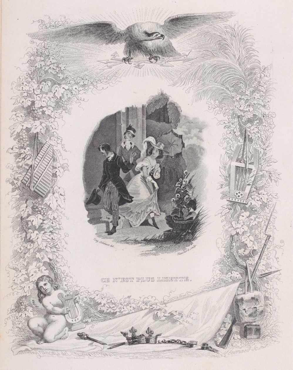 Ez már nem Lisette, A Béranger dalaiból, 1829. Alkotók: Melchior Péronard, Auguste Blanchard I. alkotó: Melchior Péronard, Auguste Blanchard I