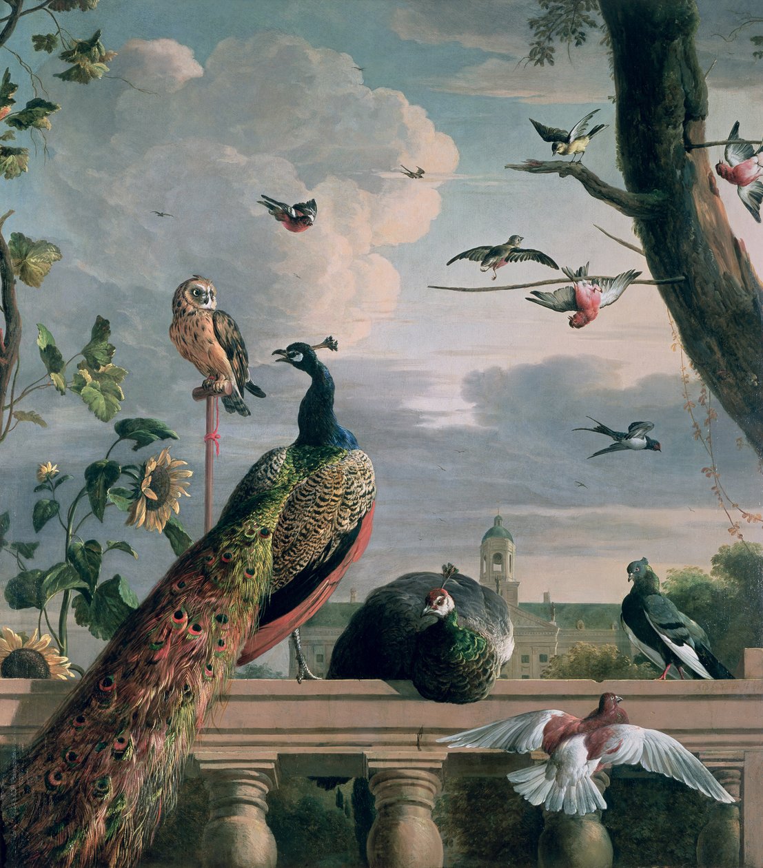 Amszterdam palota egzotikus madarakkal alkotó: Melchior de Hondecoeter