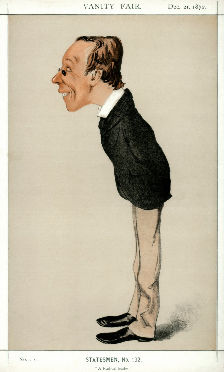 Radikális vezető, Henry Fawcett képviselő, brit politikus és közgazdász, 1872. alkotó: Melchiorre Delfico