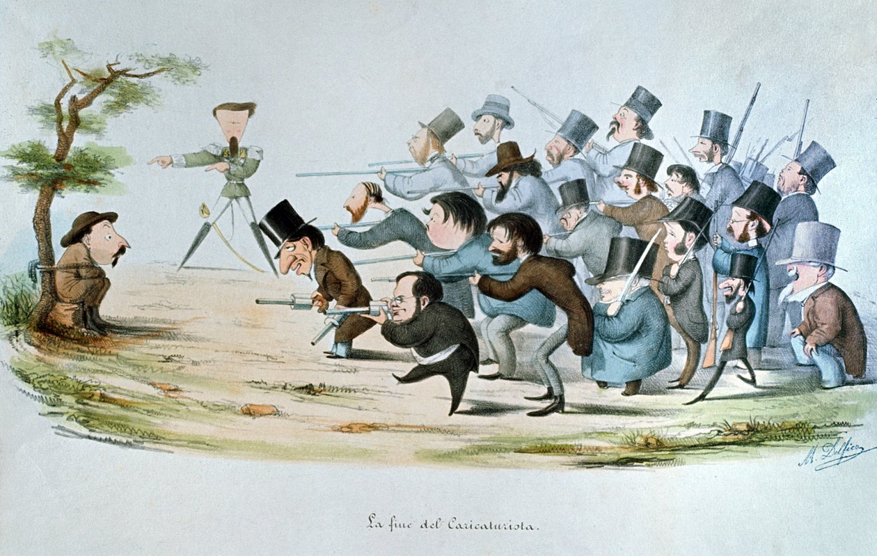 Egy karikaturista vége, 1860 alkotó: Melchiorre Delfico