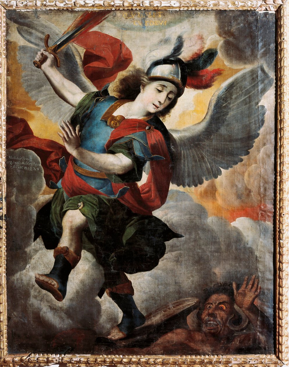 Melchor Perez de Holguin (1665-1724) "Szent Mihály arkangyal" festménye alkotó: Melchor Pérez de Holguín