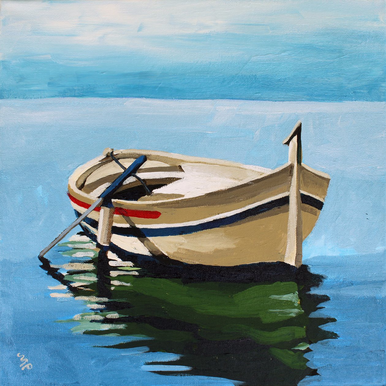Boat Afloat, 2024 (akril, vászon) alkotó: Melinda Patrick