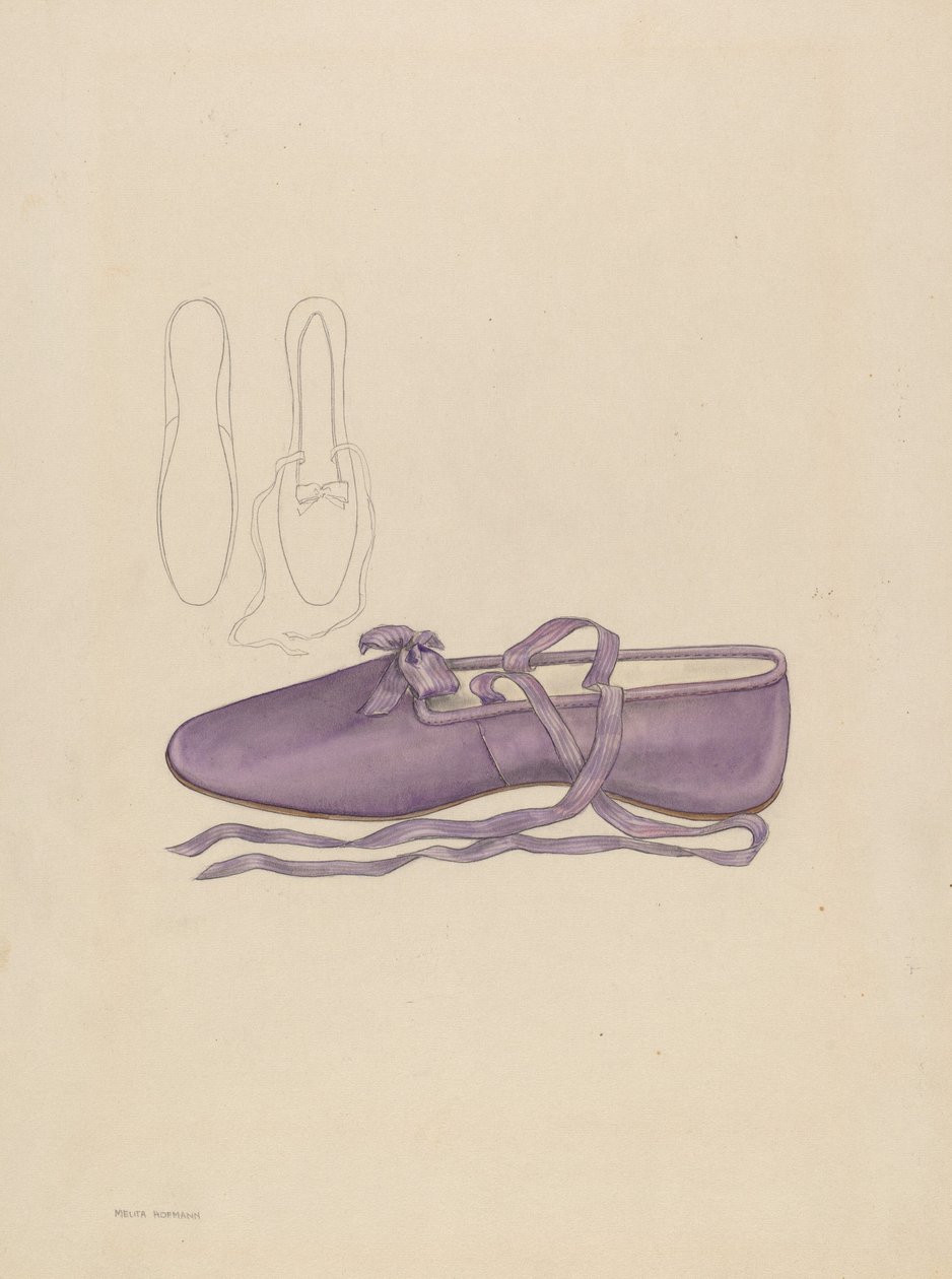Papucs, c. 1936. alkotó: Melita Hofmann