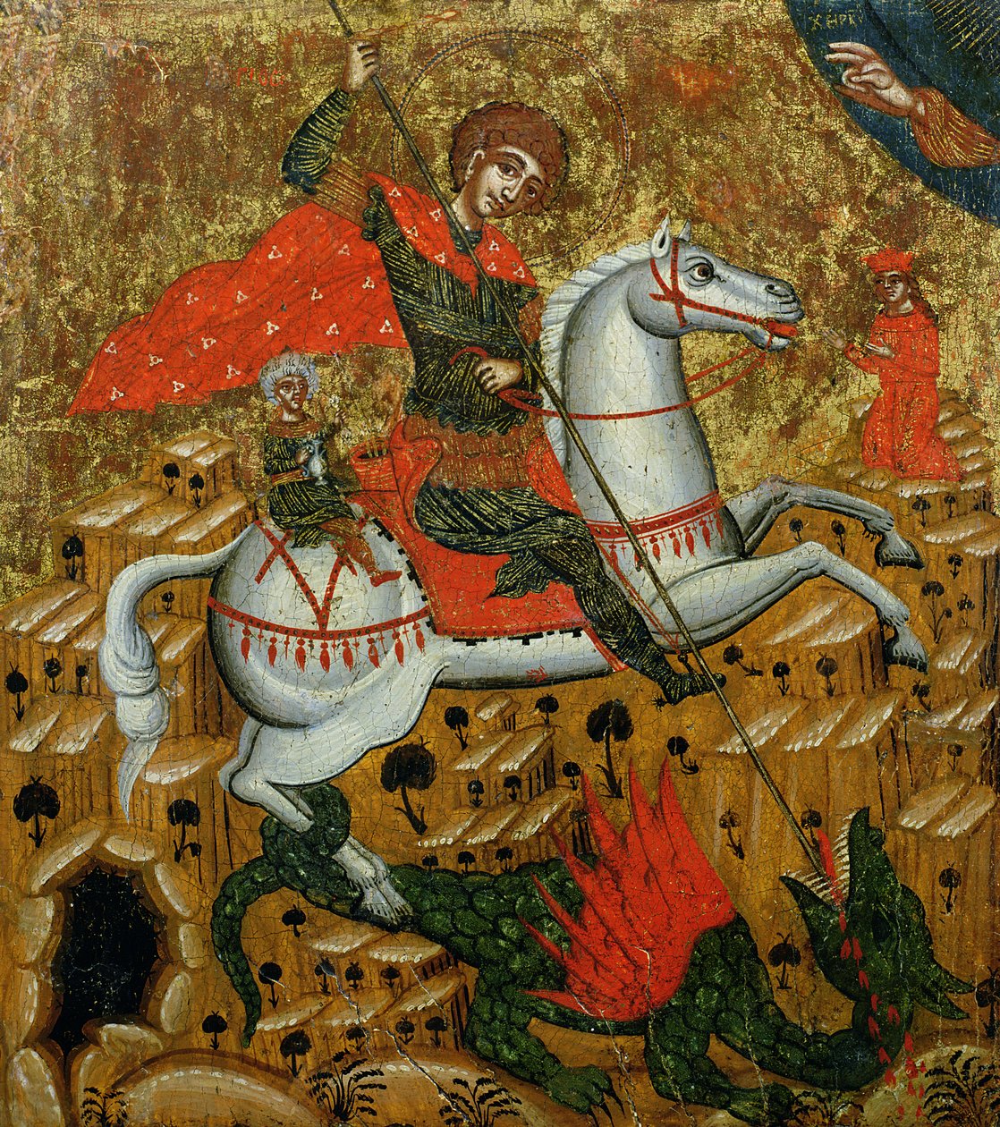Szent György és a sárkány, 1700 körül alkotó: Melkite School