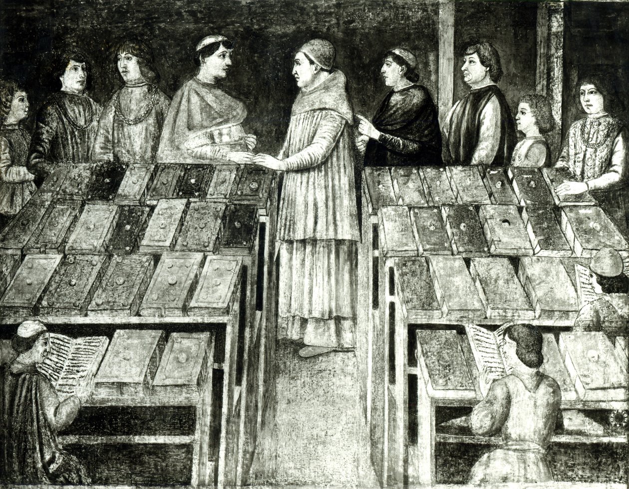 IV. Sixtus pápa (1414-84) és Platina (1421-81) alkotó: Melozzo da Forli school of Melozzo da Forli school of