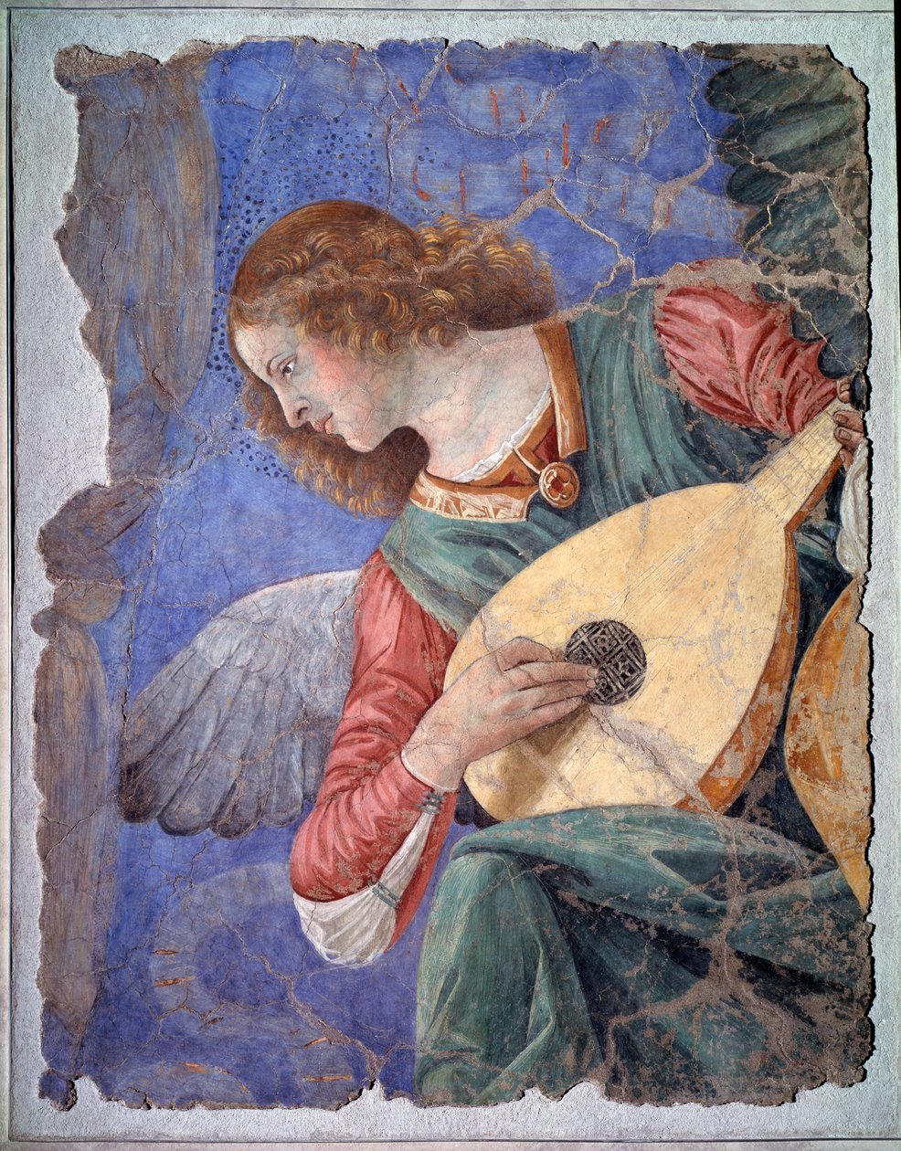 Lanton játszó angyal, 1480 körül (önálló freskó) alkotó: Melozzo da Forli