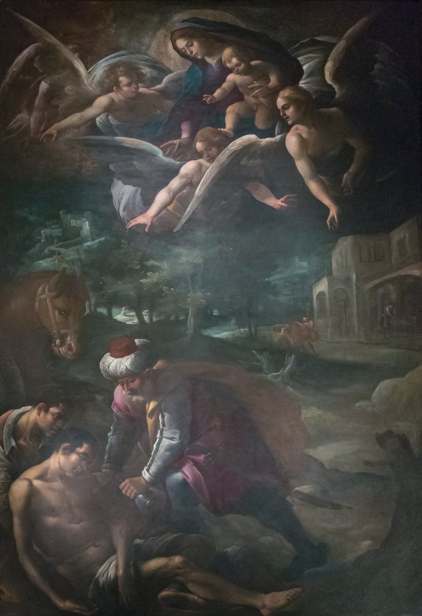 Irgalmas szamaritánus alkotó: Melozzo da Forli