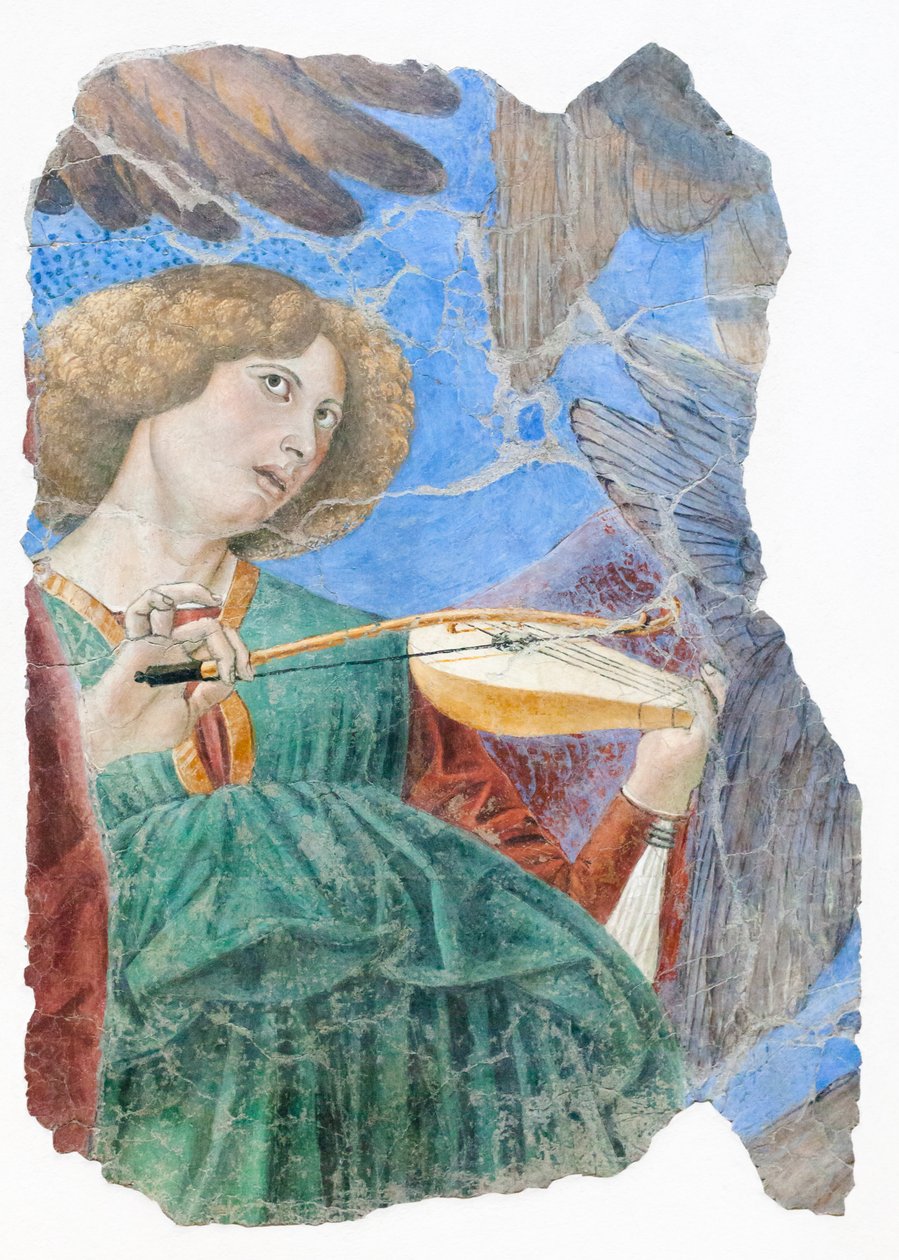 Zenés angyalok, 1480 körül (freskó) alkotó: Melozzo da Forli