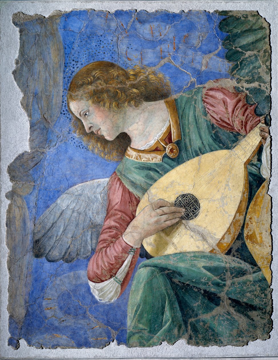 Musical Angel (Egy lanton játszó angyal) alkotó: Melozzo da Forli