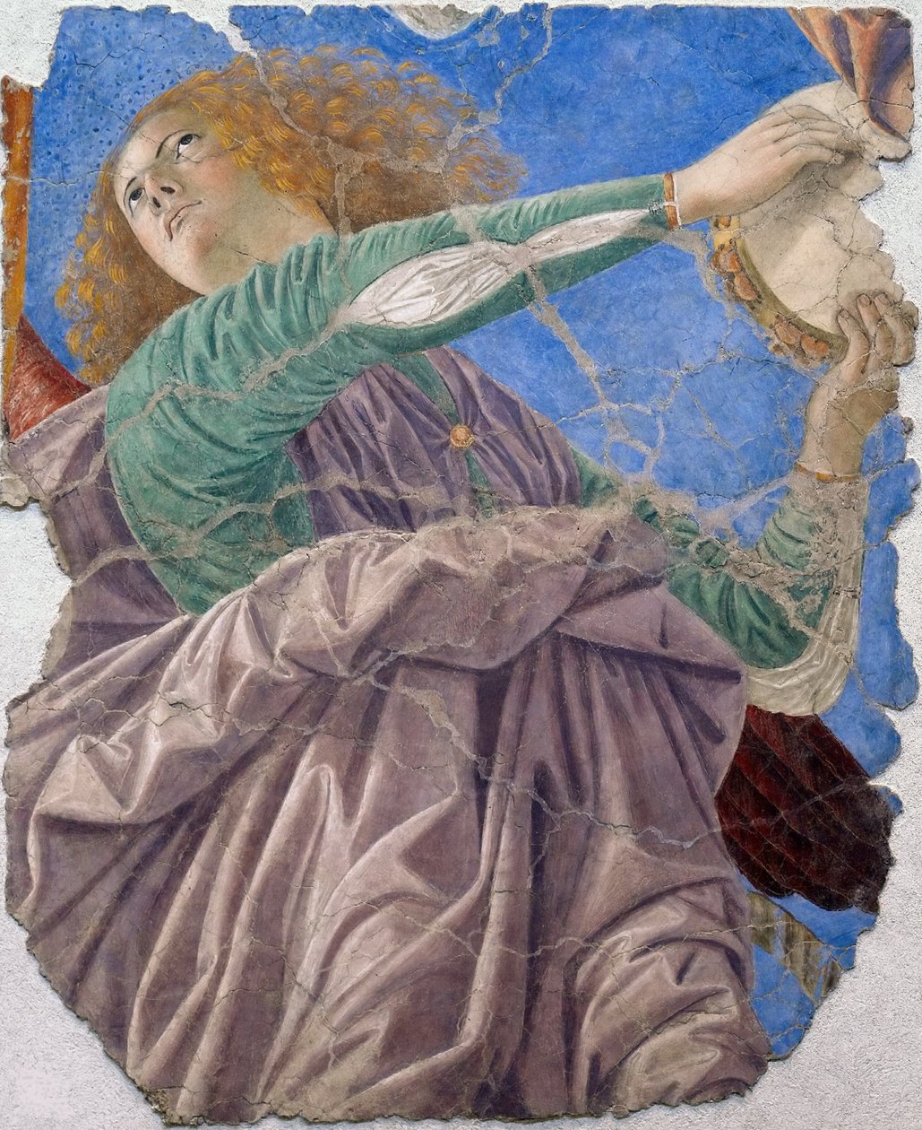 Melozzo da Forli zenész angyala, 1480 körül (freskó) alkotó: Melozzo da Forli