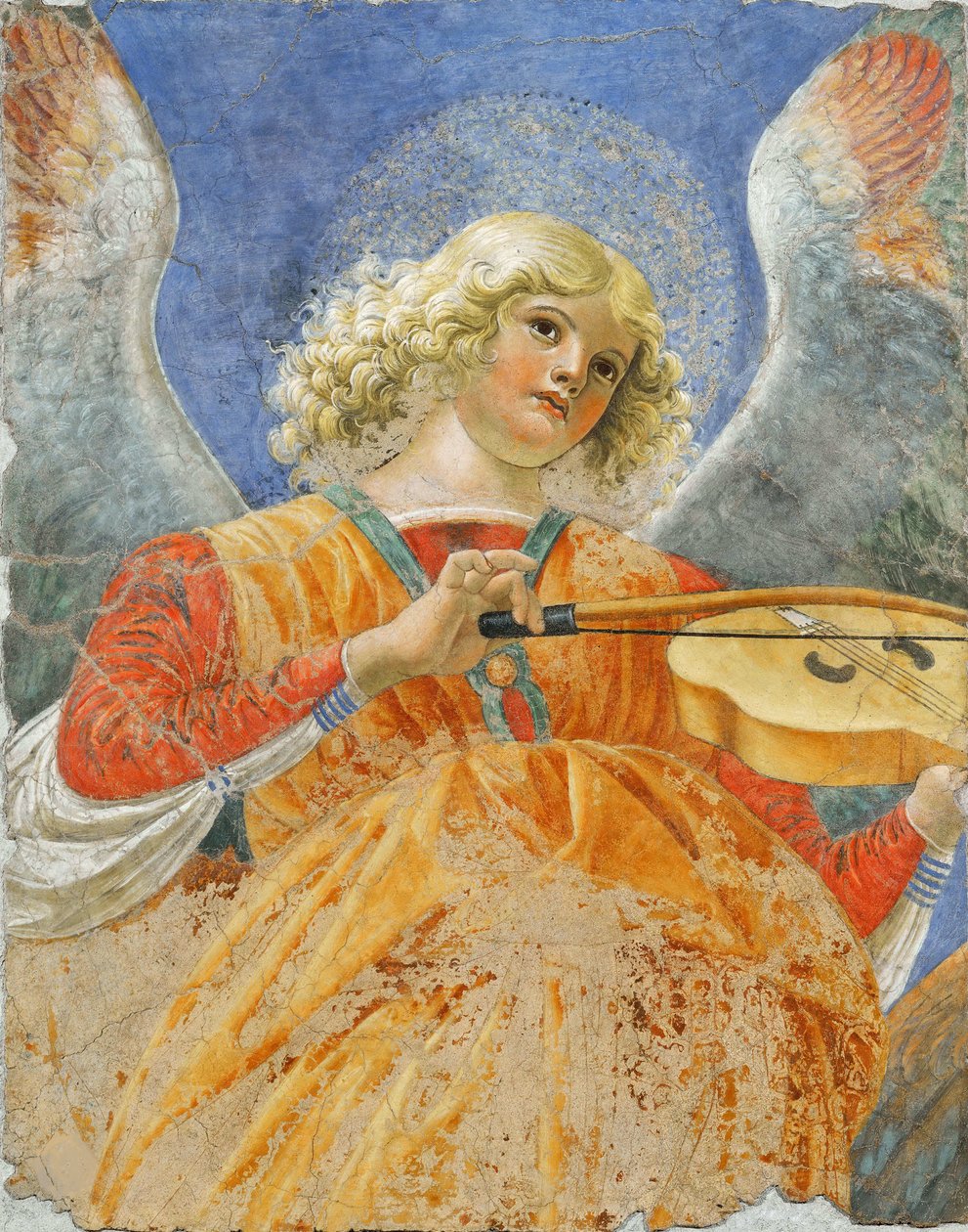 Melozzo da Forli zenész angyala, 1480 körül (freskó) alkotó: Melozzo da Forli