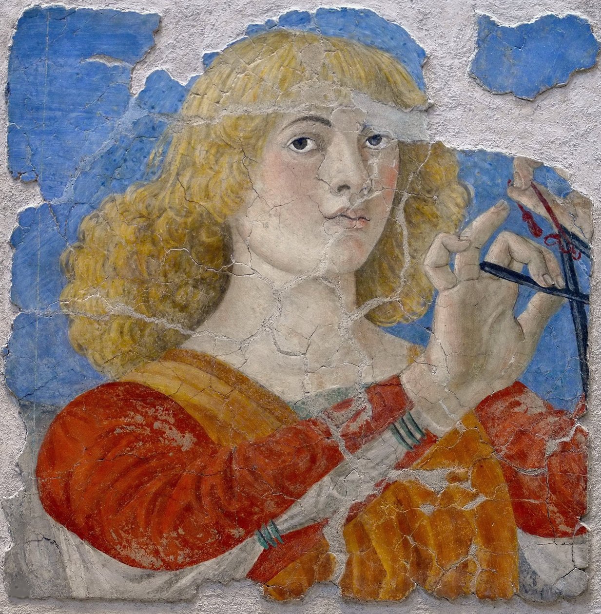 Melozzo da Forli zenész angyala, 1480 körül (freskó) alkotó: Melozzo da Forli