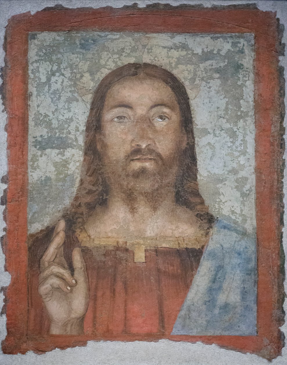 Salvator mundi, 1476-80 körül (önálló freskó) alkotó: Melozzo da Forli