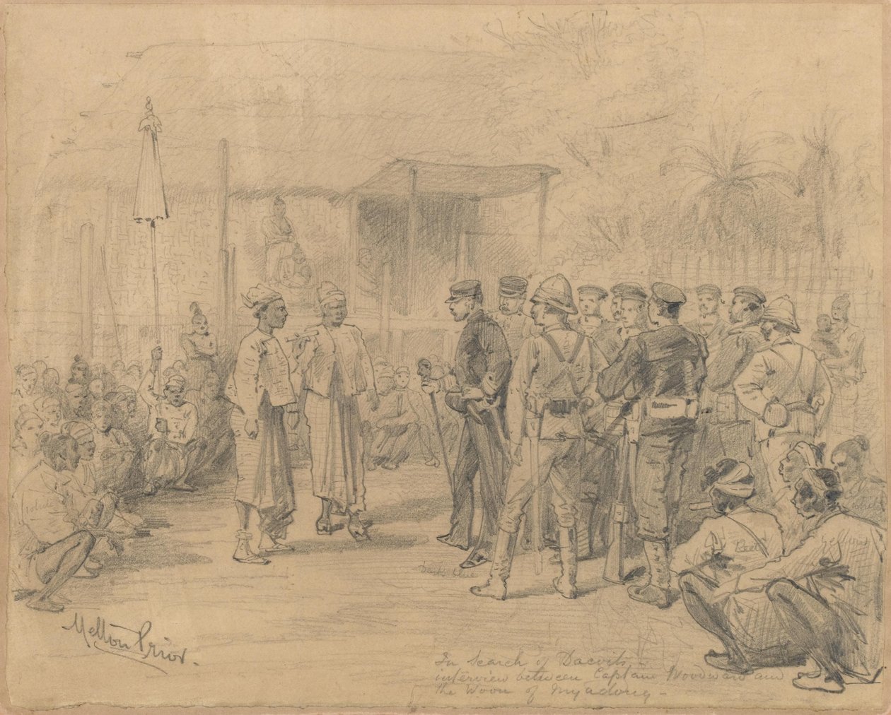 Dacoits keresésében, 1885 körül alkotó: Melton Prior
