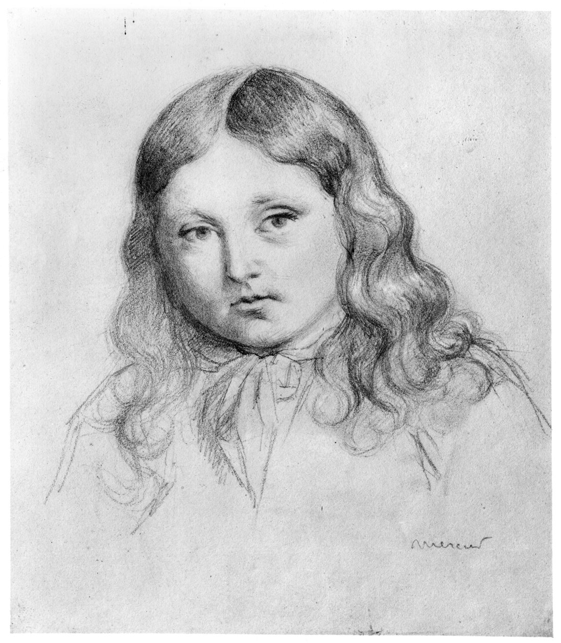 Solange Sand portréja (született 1828-ban) alkotó: Mercier