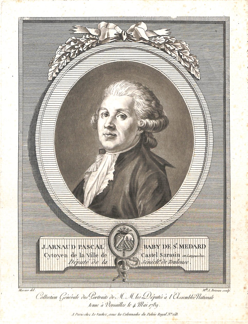 Jean Arnaud Pascal Raby alkotó: Mercier del. and Mlle Briceau sulp.