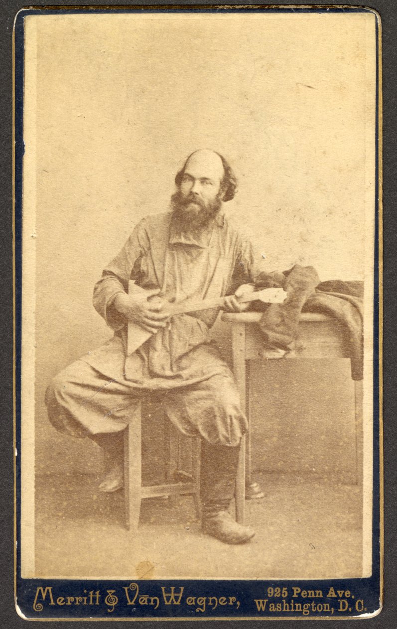Azonosítatlan férfi portréja Balalajkával, 1886 és 1895 között. alkotó: Merritt and Van Wagner